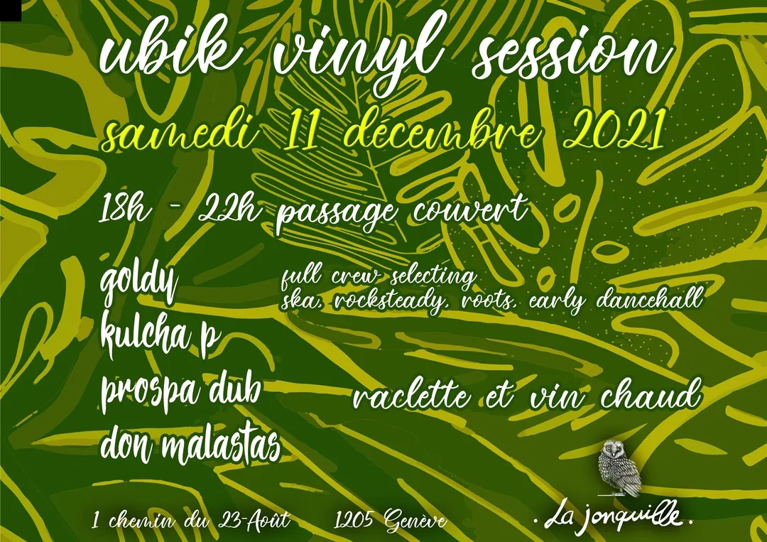 UBIK Vinyl Session @ La Jonquille